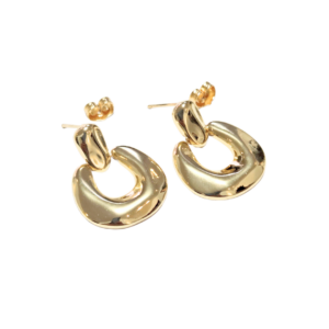 DELIS REDONDEADOS   |    Aretes colgantes - Medianos   |   Laminado en oro