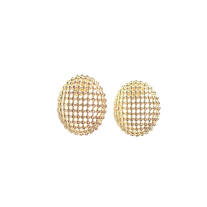 CUENCOS DE PUNTOS DORADOS   |   Aretes - medianos    |    Laminado en oro