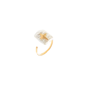 NACARADO CON DESTELLO   |   Anillo delgado ajustable - No. 6 a 8 aprox.  |   Acero inoxidable