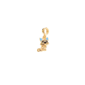 PERRITO CHIHUAHUA DE OREJAS AZULES   |    Charm - chico   |   Laminado en oro