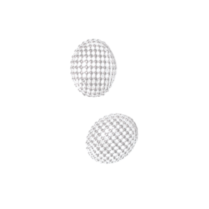CUENCOS DE PUNTOS PLATEADOS   |   Aretes - medianos    |    Rodio