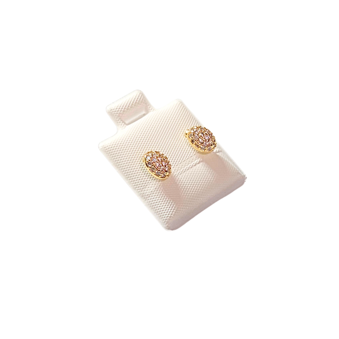 OVALITOS | Aretes tipo broquel - Mini | Laminado en oro