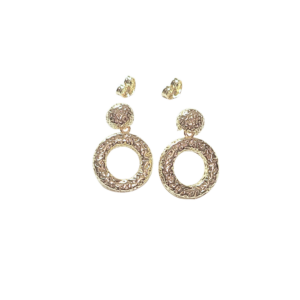 ALUCIS DORADOS   |   Aretes pegaditos colgantes - medianos    |   Laminado en oro