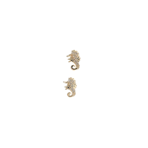 CABALLITOS DE MAR   |   Aretes pegaditos - Mini   |    Laminado en oro
