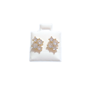 CUADRADOS ESCALÓN   |   Aretes pegaditos tipo broquel - Chicos  |    Laminado en oro