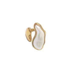 APERLADO, ABIERTO & DORADO   |   Anillo chunky ajustable - No 7 a 8.5 aprox.  |   Acero inoxidable