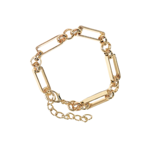 SALÚ ALARGADO DORADO   |   Pulseta - 19 cm de largo + 5 cm de extensión   |   Laminado en oro