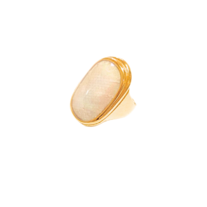 DORADO & TORNASOL   |   Anillo chunky - No 7.5 - 8 aprox.   |   Acero inoxidable