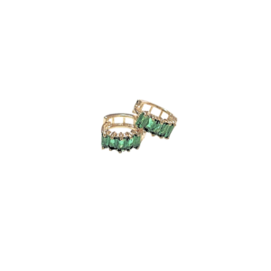 RODITOS VERDES   |    Aretes huggies tipo arracadas - Chicas   |    Laminado en oro