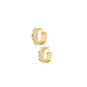 CRUZADITOS 2  |    Aretes huggies tipo arracadas - Medianas  |    Laminado en oro