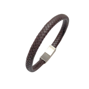 LEE CAFÉ DE BROCHE PLATEADO   |   Pulsera - Mediana   |    Caucho y acero inoxidable