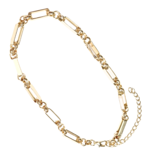 SALÚ ALARGADO   |   Collar corto - 45 cm de largo + 10 de extensión   |   Laminado en oro