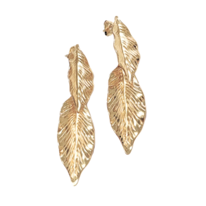 HOJITAS DELGADAS   |   Aretes colgantes - Grandes    |    Laminado en oro