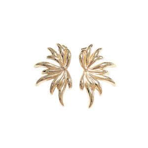 PLANTITAS TIPO ABANICO   |   Aretes pegaditos - Grandes    |    Laminado en oro