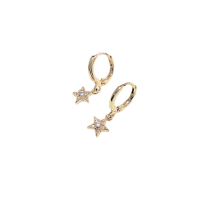 ESTRELLITAS DE CINCO PICOS   |    Aretes huggies colgantes  - Chicas   |    Laminado en oro