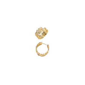 CRUZADITOS 3  |    Aretes huggies tipo arracadas - Chicos  |    Laminado en oro