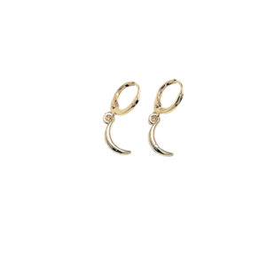 MEDIAS LUNAS   |    Aretes huggies colgantes - Chicos   |    Laminado en oro