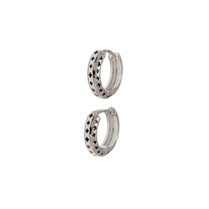 AROS KINDA PLATEADOS   |    Aretes huggies tipo arracadas - Medianas   |    Baño de rodio
