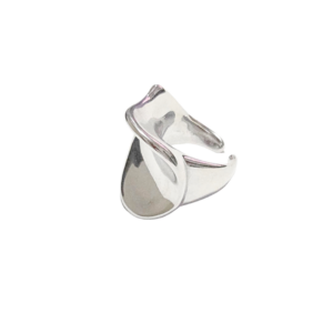 COPETE PLATEADO  |   Anillo grande chunky abierto - No. 7  |   Acero inoxidable