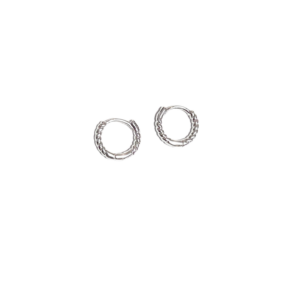 TORCIDITOS PLATEADOS DELGADOS    |   Aretes tipo huggies - chicos    |    Laminado en rodio