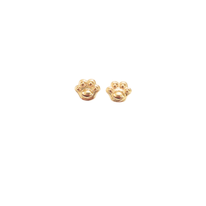 HUELLITAS | Aretes tipo broquel - Chicos | Laminado en oro