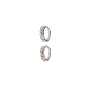 LAZOS CRUZADOS   |   Aretes huggies tipo arracadas - chicas    |    Laminado en rodio