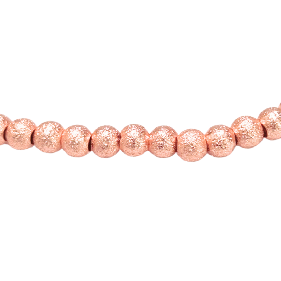 BOLITAS DIAMANTADAS ROSAS | Pulsera elástica - Talla: Ch/med | Acero esmaltado - Imagen 2