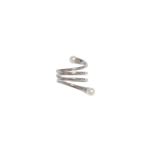 ESPIRAL PLATEADO    |    Anillo ancho - No. 6    |   Acero inoxidable