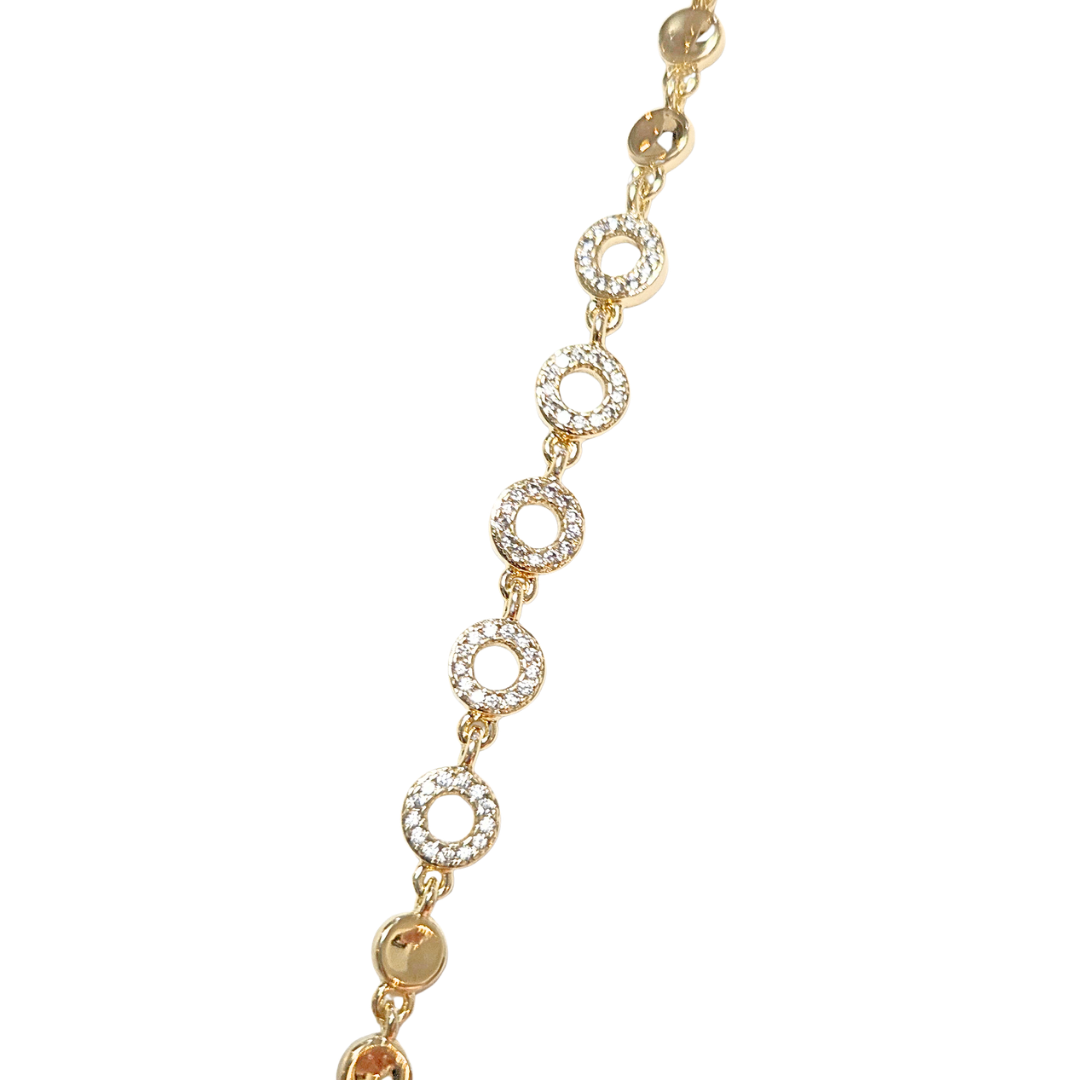 TIPI REDONDITA | Pulsera redondeada - 20 cm de largo de broche desmontable para hacerla de 18 cm. | Laminado en oro - Imagen 5