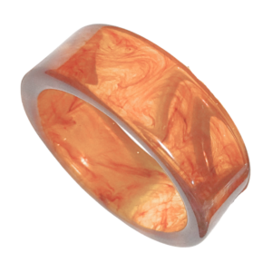 CIRCULAR PLANA CAFÉ    |    Pulsera brazalete chunky - Talla Grande    |    Acrílico