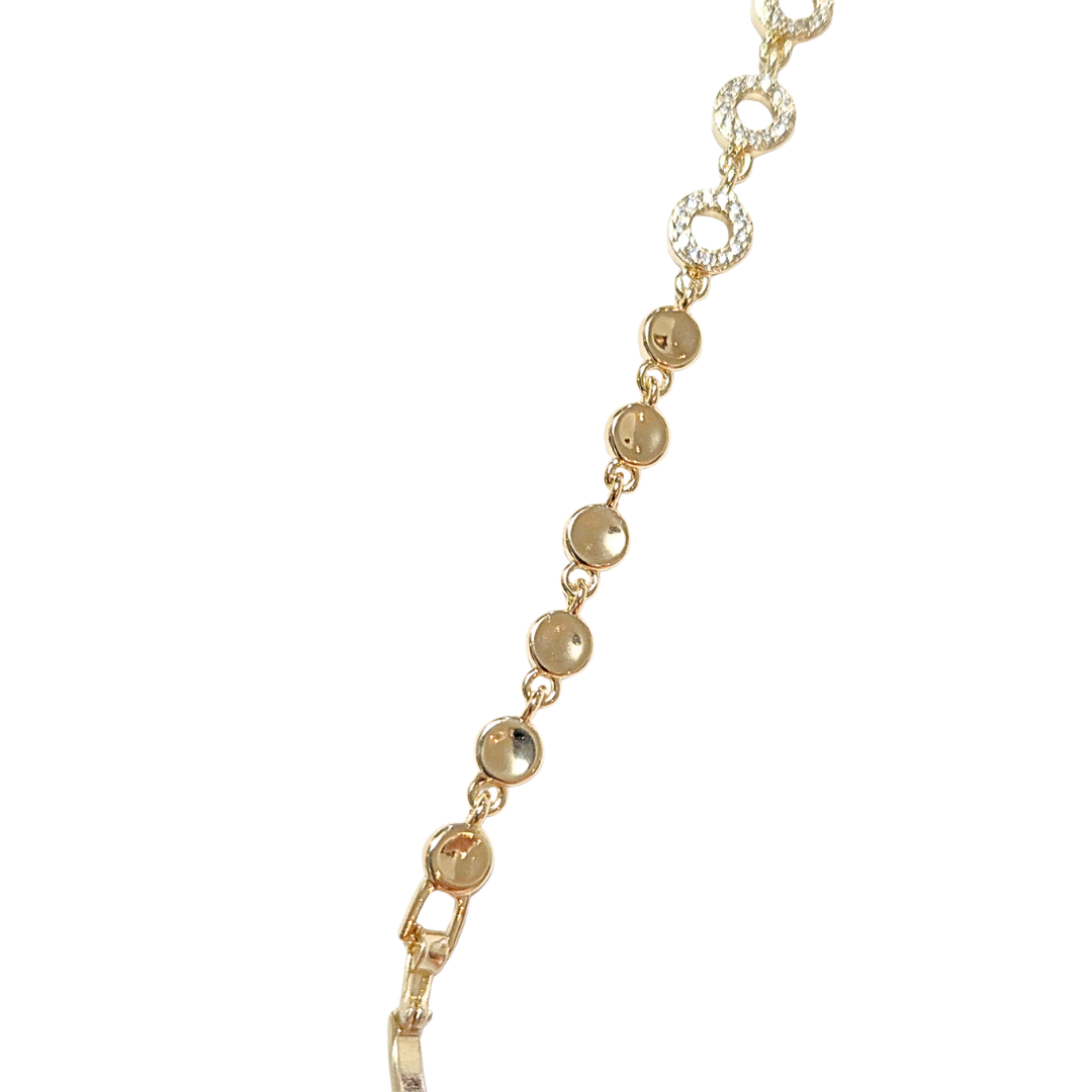 TIPI REDONDITA | Pulsera redondeada - 20 cm de largo de broche desmontable para hacerla de 18 cm. | Laminado en oro - Imagen 4