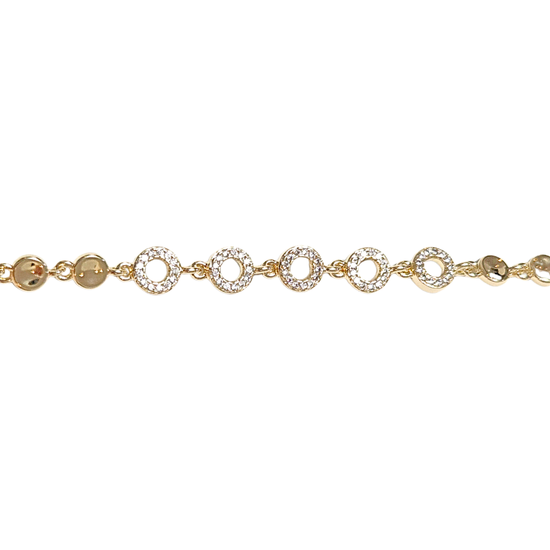 TIPI REDONDITA | Pulsera redondeada - 20 cm de largo de broche desmontable para hacerla de 18 cm. | Laminado en oro - Imagen 2