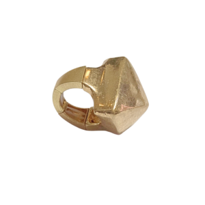 TRIANGULAR CON PUNTA REDONDEADA | Anillo chunky ajustable - talla: 8 - 10 aprox. | Aleación de Zinc