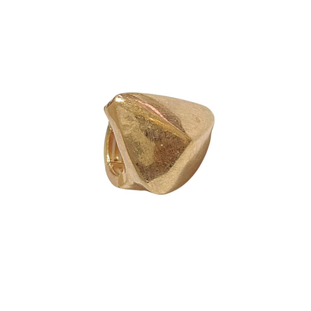 TRIANGULAR CON PUNTA REDONDEADA | Anillo chunky ajustable - talla: 8 - 10 aprox. | Aleación de Zinc - Imagen 2