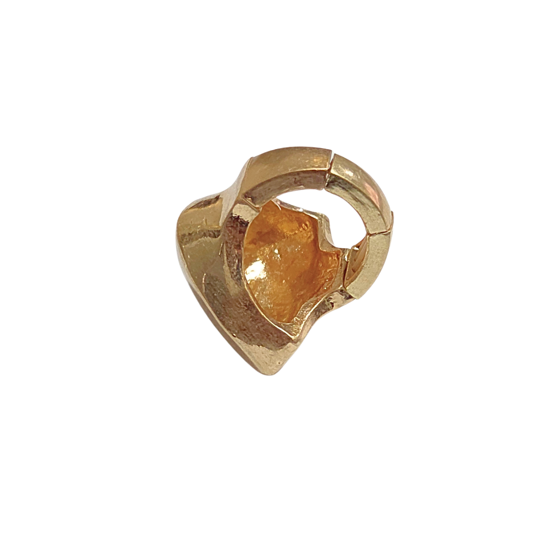 TRIANGULAR CON PUNTA REDONDEADA | Anillo chunky ajustable - talla: 8 - 10 aprox. | Aleación de Zinc - Imagen 3