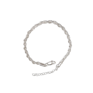 TORZAL MEDIO | Pulsera mediana - 19 cm de largo | Baño de rodio
