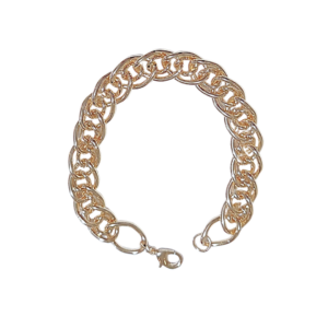 ALÚAN GRUESO    |    Pulsera ancha de eslabones redondeado - 21 cm de largo   |     Laminado en oro
