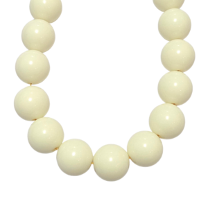 Amarillo mantequilla   |   Collar estilo chicle bomba - Corto y grueso   |    Acrílico con broche de acero