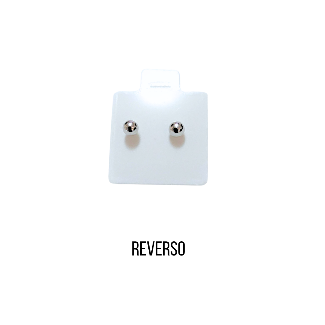 HOJITAS DE CEDRO PLATEADAS | Aretes tipo broquel - Chicos | Laminado en rodio - Imagen 3