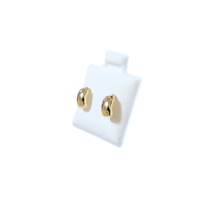 BARRA OVALADA    |   Aretes tipo broquel - Talla: Mini   |    Laminado en oro