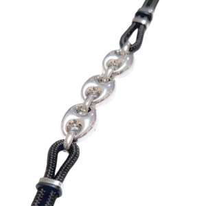 ULA NEGRA CON BOTONES    |   Pulsera - Mediana   |    Acero inoxidable e hilo