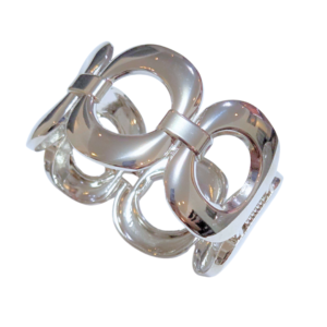 DI DE OVALOS ANCHOS | Pulsera brazalete chunky - Talla Grande | Acero inoxidable