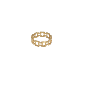CUADRITOS DORADOS    |   Anillo delgado ajustable - No 7 aprox.   |   Acero inoxidable