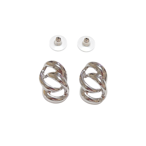 OVALADOS & TRENZADOS PLATEADOS    |   Aretes pegaditos - Medianos    |    Baño de rodio