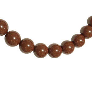 Café   |   Collar estilo chicle bomba - Corto y grueso   |    Acrílico con broche de acero