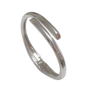 CRUZADA PLATEADA | Pulsera brazalete - Talla ch/m | Acero inoxidable