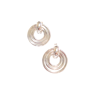 CIRCULARES CON ONDAS   |   Aretes pegaditos - Grandes    |    Laminado en rodio