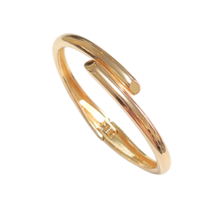 CRUZADA DORADA | Pulsera brazalete - Talla ch/m | Acero inoxidable
