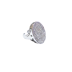 ALEJO OVALADO PLATEADO    |   Anillo chunky - No 9 aprox.   |   Acero inoxidable