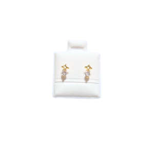 DESTELLOS DORADOS | Aretes tipo broquel - mini | Laminado en oro